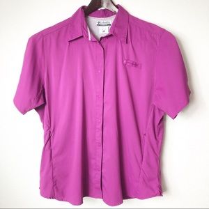 Columbia Women’s Fishing Shirt Purple Size XXL